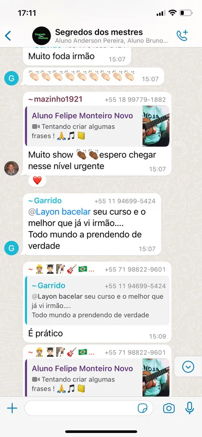 Mensagem de aluno 2